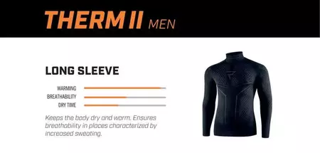 Bluza termoaktywna z długim rękawem Rebelhorn Therm II czarno-szara M-3