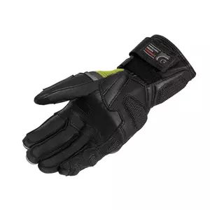 Rebelhorn Range mănuși de motocicletă din piele negru-antracit-galben fluo L-3