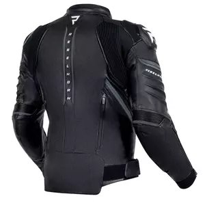 Rebelhorn Veloce giacca da moto in pelle bianca e nera 52-2