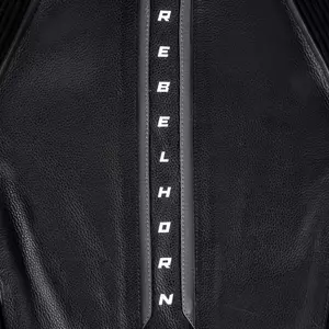 Rebelhorn Veloce δερμάτινο μπουφάν μοτοσικλέτας μαύρο και λευκό 52-6