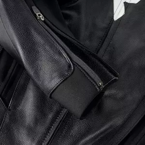 Rebelhorn Veloce giacca da moto in pelle bianca e nera 52-7
