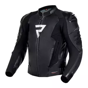 Rebelhorn Veloce chaqueta de moto de cuero blanco y negro 58-1