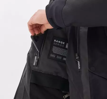 Rebelhorn Range giacca da moto in tessuto nero XS-10