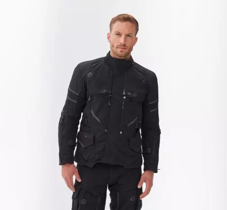 Rebelhorn Range giacca da moto in tessuto nero L-3
