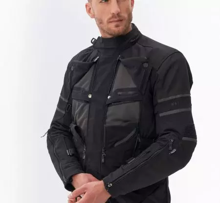 Rebelhorn Range giacca da moto in tessuto nero 3XL-7