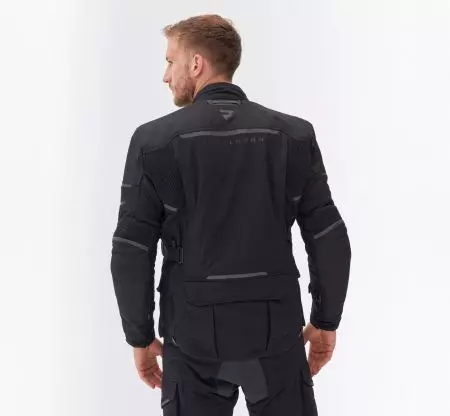Rebelhorn Range giacca da moto in tessuto nero 4XL-6
