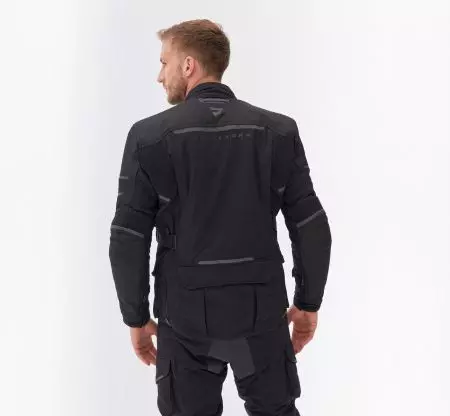 Rebelhorn Range giacca da moto in tessuto nero 8XL-4