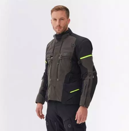 Rebelhorn Range antracitno črna in rumena fluo 9XL tekstilna motoristična jakna-3