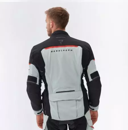 Rebelhorn Range jachetă de motocicletă din material textil gri/negru/roșu/roșu 5XL-4