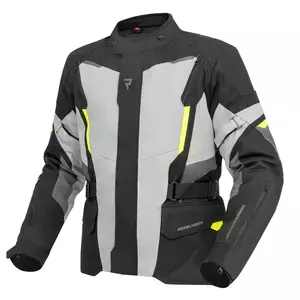 Rebelhorn Scout nero-grigio giallo fluo giacca da moto in tessuto M-1