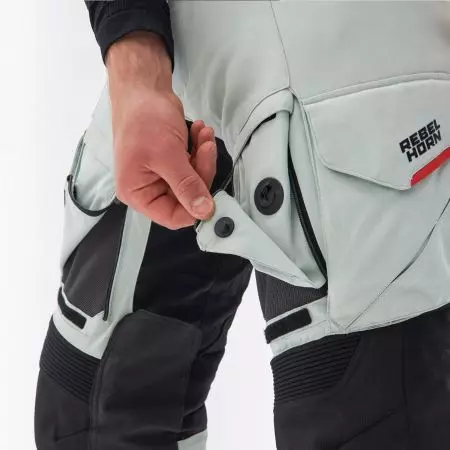 Rebelhorn Range pantaloni de motocicletă din material textil gri-negru-roșu M-5