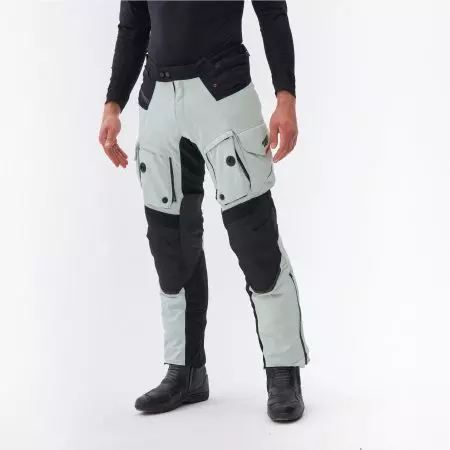 Pantalon de moto en textile gris-noir-rouge Rebelhorn Range 3XL-3