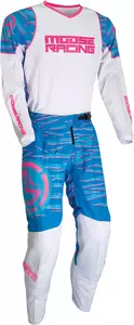 Moose Racing Qualifier camisola de enduro cruzado branca e cor-de-rosa 4XL-3