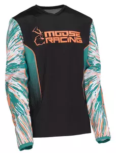 Moose Racing Agroid must-oranž-roheline noorte cross enduro dressipluus XS - 2912-2251