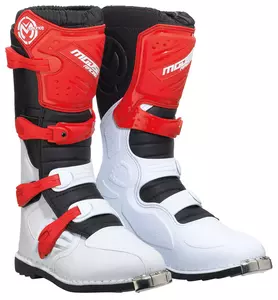 Moose Racing Qualifier MX motociklininko batai baltos ir raudonos spalvos 9 - 3410-2592
