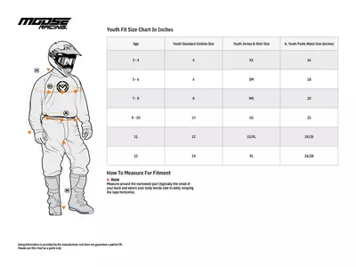 Moose Racing XC1 noorte vest must 5/6-2