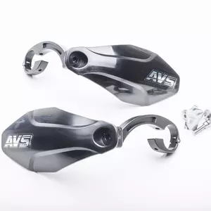 "AVS Racing" dviračių rankenų apsaugos alu juodos spalvos