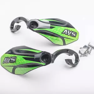 "AVS Racing" dviračių rankenų apsaugos alu žalios spalvos - PM105-16