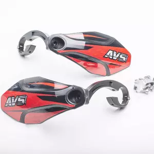 "AVS Racing" dviračių rankenų apsaugos alu raudonos spalvos - PM105-15