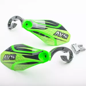 "AVS Racing" dviračių rankenų apsaugos alu žalios spalvos - PM103-04