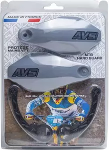 Handbary osłony dłoni AVS Racing rowerowe alu szare-2