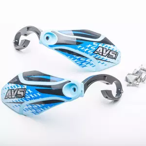 Handbary osłony dłoni AVS Racing rowerowe alu błękitne - PM102-15