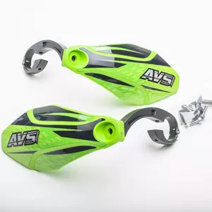 "AVS Racing" dviračių rankenų apsaugos alu žalios spalvos - PM104-04