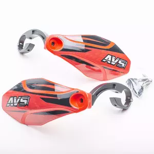 Handbary osłony dłoni AVS Racing rowerowe alu czerwone - PM107-08