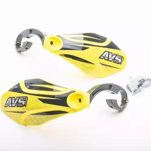 Handbary osłony dłoni AVS Racing rowerowe alu żółte - PM108-12
