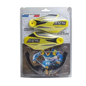 Handbary osłony dłoni AVS Racing rowerowe alu żółte-2