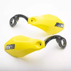 "AVS Racing" dviračių rankenų apsaugos geltonas plastikas - PM112