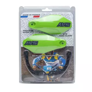 Handguards AVS Racing fiets handguards groen plastic-2