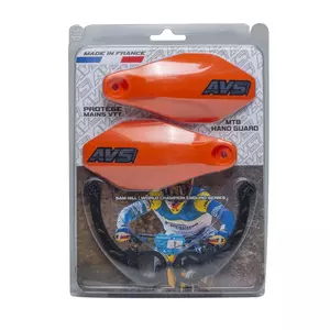 Handbary osłony dłoni AVS Racing rowerowe tworzywo pomarańczowe-2