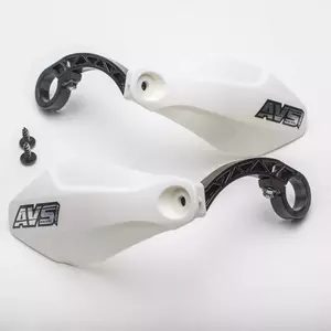 Handbary osłony dłoni AVS Racing rowerowe tworzywo białe - PM101