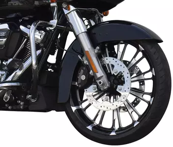 Přední kované hliníkové kolo Coastal Moto Fuel ABS 21 palců černý chrom-2