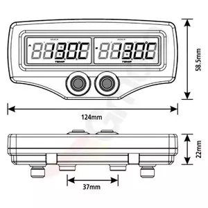 Измервателен уред за температурата x2 EGT Koso-4