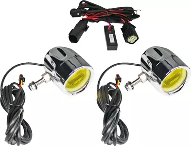 Custom Dynamics LED-es fénysorompó sárga króm - PB-FOG-BCM-YC