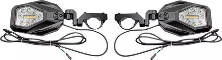 Specchietti Dynamics SXS personalizzati con indicatori di direzione nero opaco-4