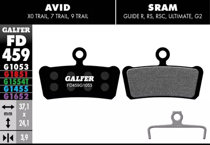 Galfer standard FD459 kerékpár fékbetétek - FD459G1053