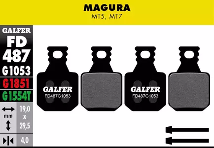Galfer standard FD487 plaquettes de frein de vélo-1