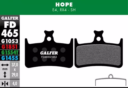 Galfer standard FD465 kerékpár fékbetétek - FD465G1053
