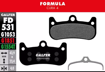 Galfer standard FD531 kerékpár fékbetétek - FD531G1053