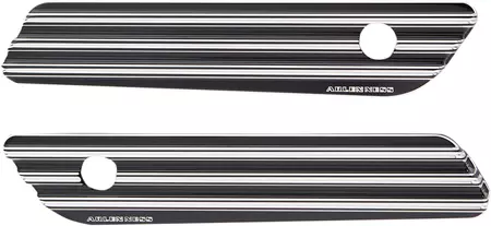 Tapas de las bisagras de las maletas 10 Gauge Ness-Tech Arlen Ness negro - 03-608
