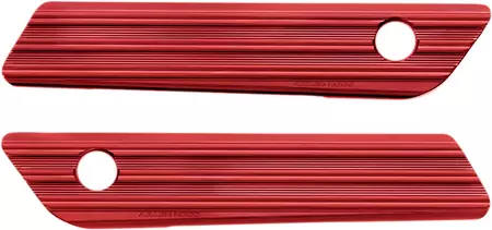 Pokrywy zawiasów sakw Saddlebag Arlen Ness czerwone