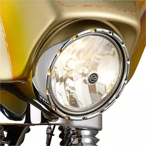 LED Fire Ring koplamp Arlen Ness chroom - 08-406