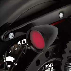 Červený zadní blinkr LED Speeding Bullet Arlen Ness černý-1
