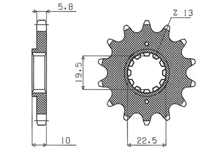 Pignone anteriore Sunstar SUNF323-11 misura 520 (JTF432.11)-1