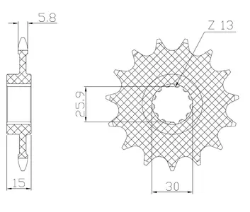 Predné reťazové koleso Sunstar SUNF3D3-16 veľkosť 520 - 3D3-16