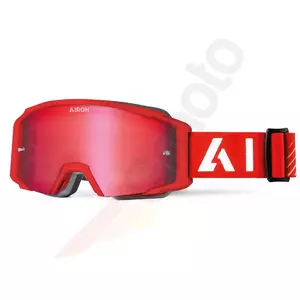 Airoh Blast XR1 Red Matt Motorcycle Goggles Blue Mirrored lens (1 lentille incluse)
