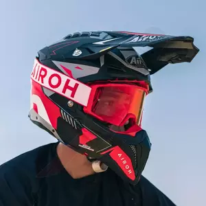 Airoh Blast XR1 Red Matt Moottoripyöräilylasit Sininen peililinssi (1 linssi mukana)-4